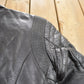 Vintage 1990s MQP Cafe Racer Leather Biker Jacket Men's Large from propervintagecanada