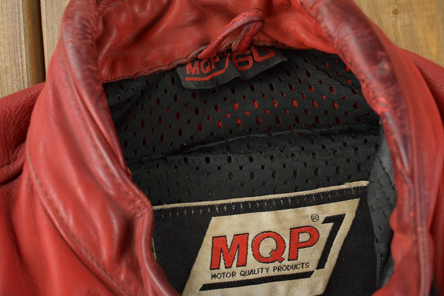 Vintage 1990s MQP Heavy Duty Leather Motorcycle Jacket Men's M-L from propervintagecanada