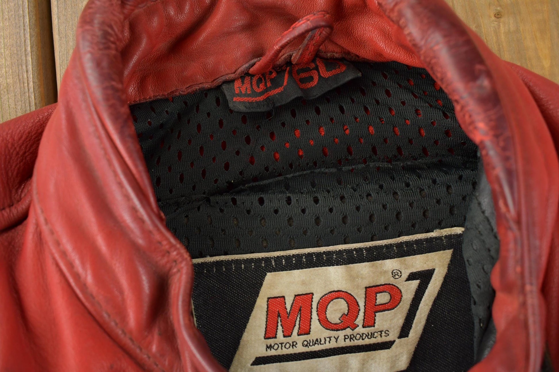 Vintage 1990s MQP Heavy Duty Leather Motorcycle Jacket Men's M-L from propervintagecanada