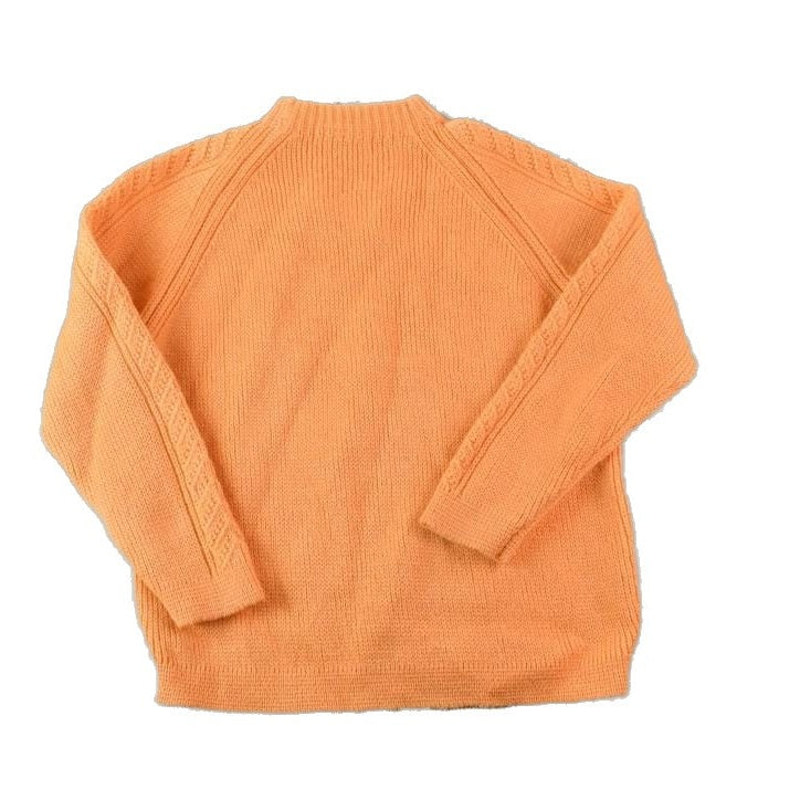 Vintage 1990s Mr Poodle Hand Loomed 100% Wool Cable Knit Crewneck Sweater Women's S from propervintagecanada