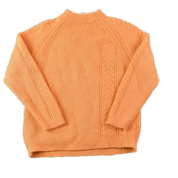 Vintage 1990s Mr Poodle Hand Loomed 100% Wool Cable Knit Crewneck Sweater Women's S from propervintagecanada