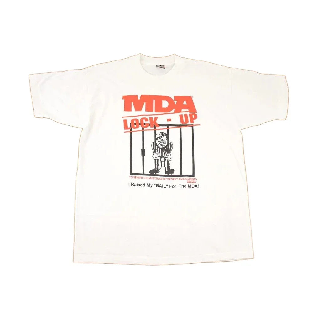 Vintage 1990s MS Lock Up Souvenir Travel T-Shirt Men's XL from propervintagecanada