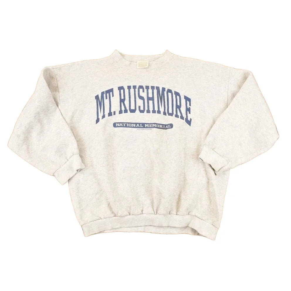 Vintage 1990s Mt Rushmore National Memorial Graphic Print Crewneck Sweatshirt Men's L from propervintagecanada