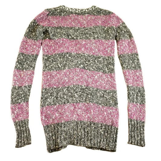 Vintage 1990s Mudd Abstract Knit Cardigan Sweater Women's Long XS from propervintagecanada