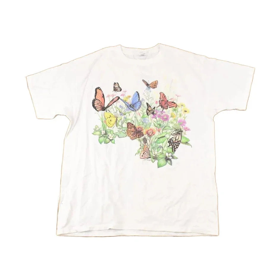 Vintage 1990s Multi Butterfly FAB Souvenir Outdoorsman T-Shirt Women's XL from propervintagecanada