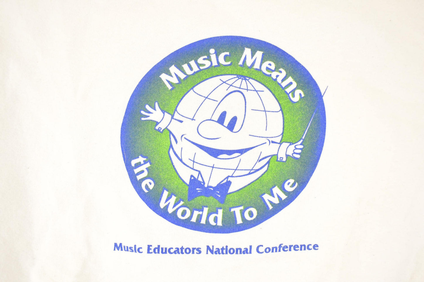 Vintage 1990s Music Means The World To Me Graphic Print Crewneck Sweatshirt Men's L from propervintagecanada