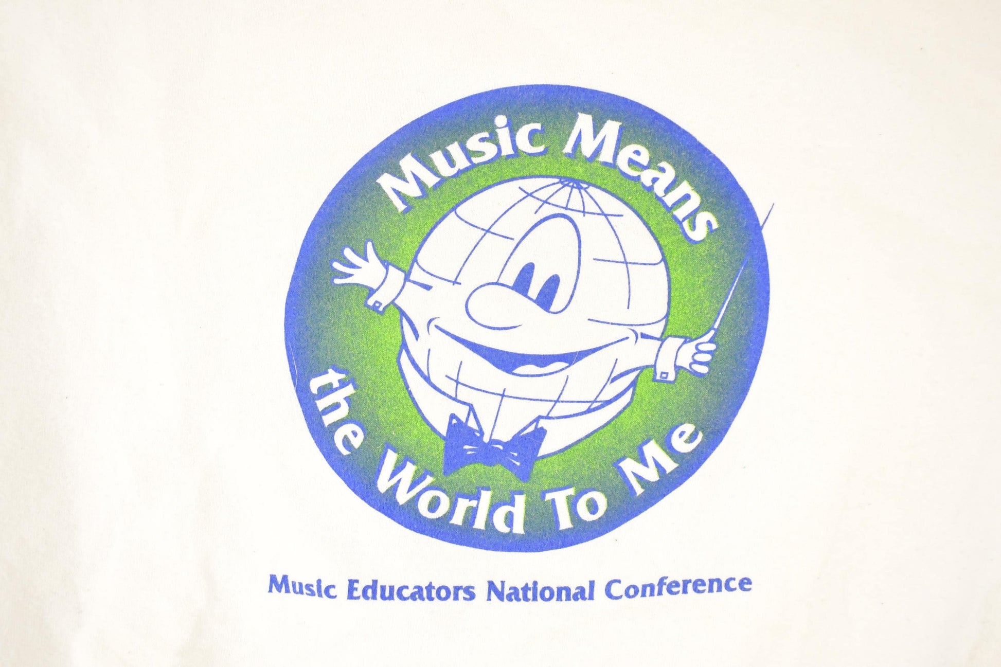 Vintage 1990s Music Means The World To Me Graphic Print Crewneck Sweatshirt Men's L from propervintagecanada