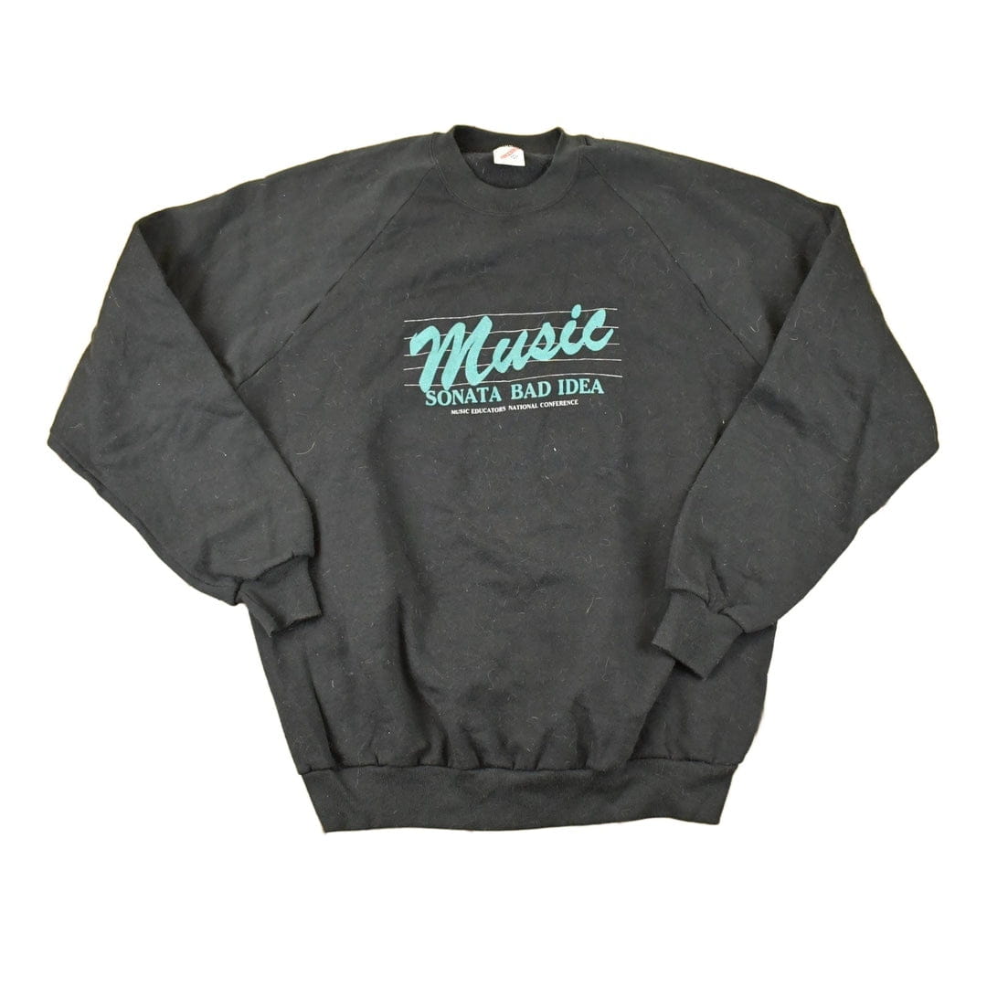 Vintage 1990s Music Sonata Bad Idea Graphic Print Crewneck Sweatshirt Men's L from propervintagecanada
