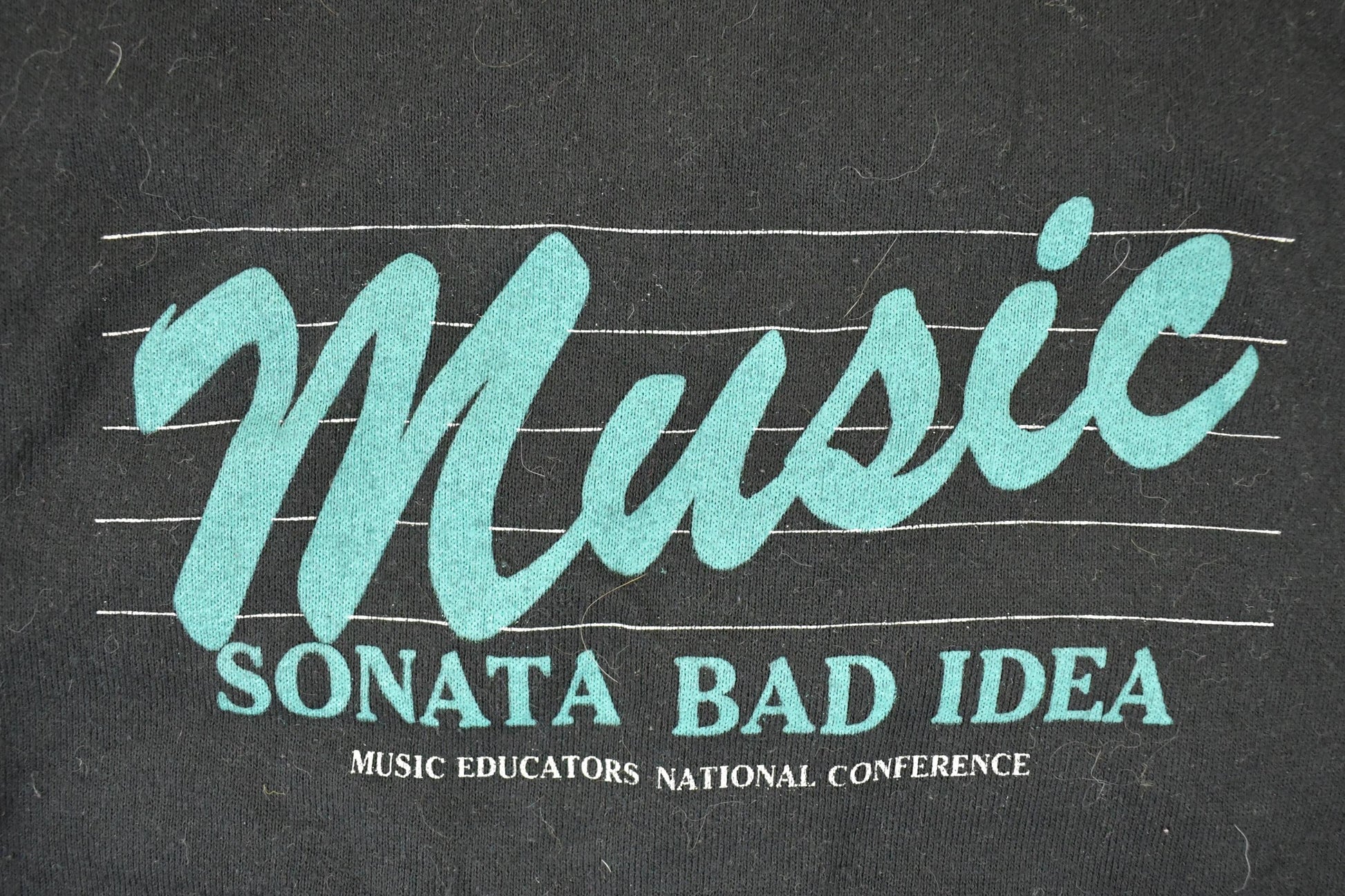 Vintage 1990s Music Sonata Bad Idea Graphic Print Crewneck Sweatshirt Men's L from propervintagecanada