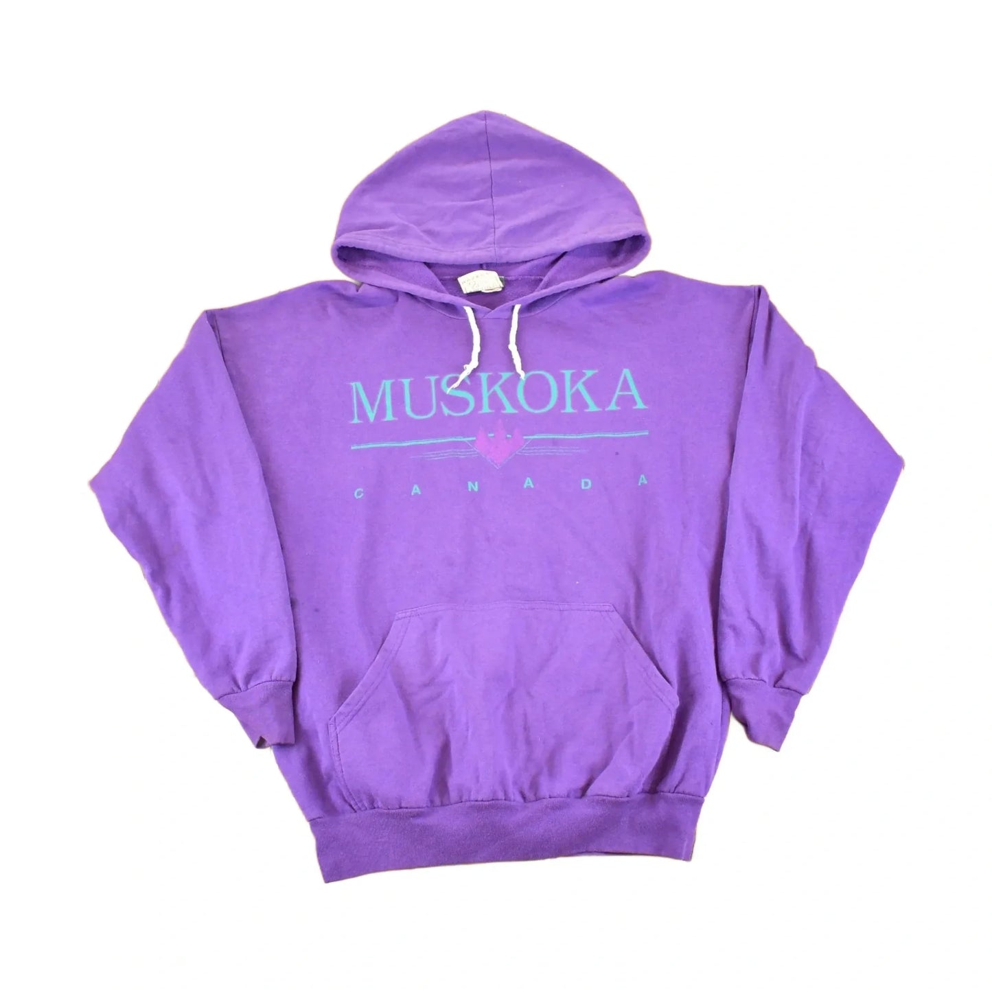 Vintage 1990s Muskoka Canada Souvenir Hoodie Sweatshirt Men's XL from propervintagecanada