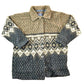 Vintage 1990s Muskoka Lakes All Over Print Abstract Pattern Button Up Fleece Sweater Mens L from propervintagecanada
