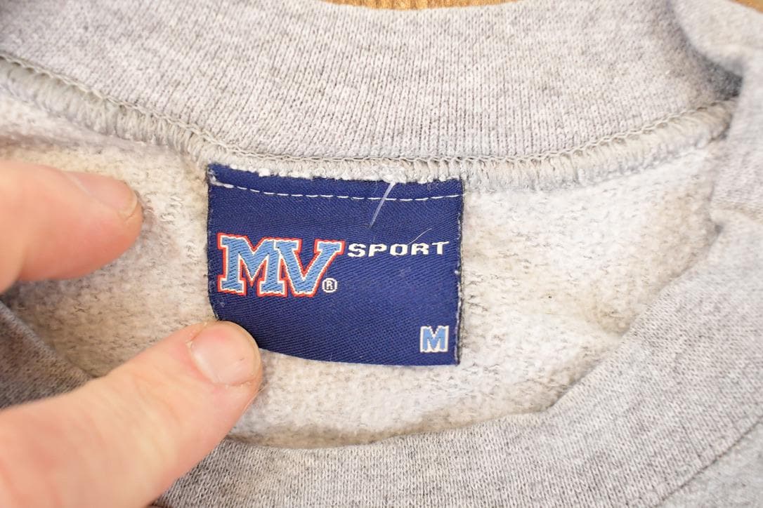 Vintage 1990s MV Sport Valleyfair Graphic Print Collegiate Crewneck Sweatshirt Men's M from propervintagecanada