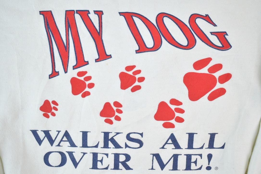 Vintage 1990s My Dog Outdoorsman Crewneck Sweatshirt Men's Medium from propervintagecanada