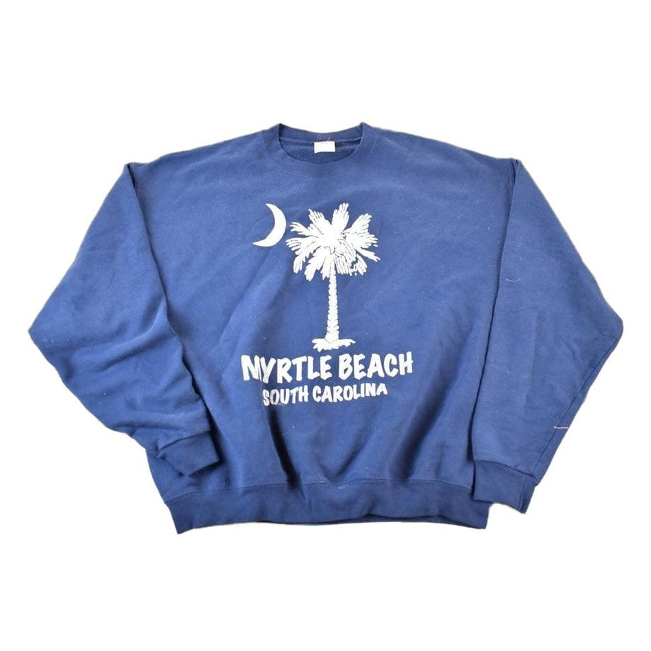 Vintage 1990s Myrtle Beach Souvenir Crewneck Sweatshirt Made In USA Men's XL from propervintagecanada