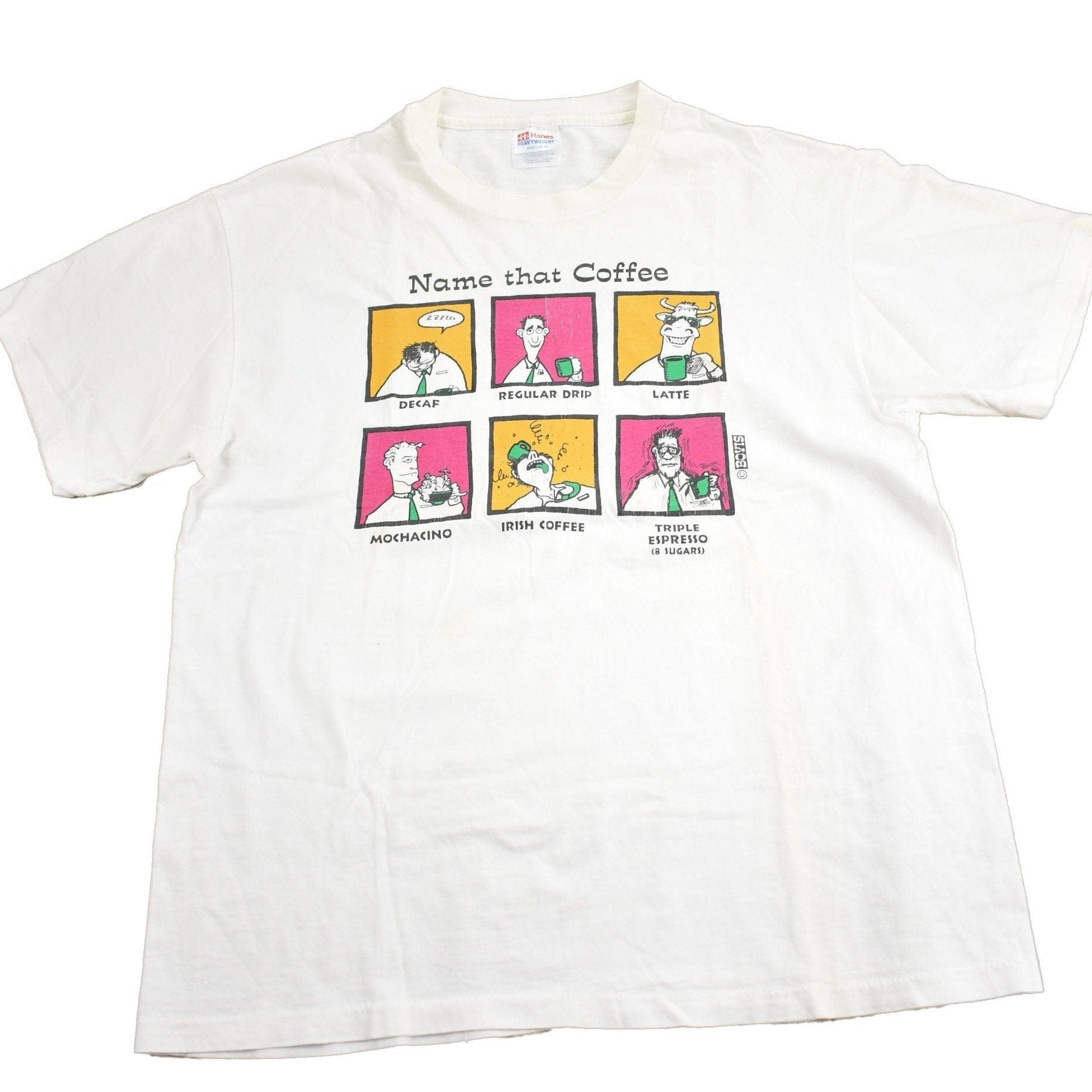Vintage 1990s Name That Coffee Graphic T Shirt Men's Large from propervintagecanada