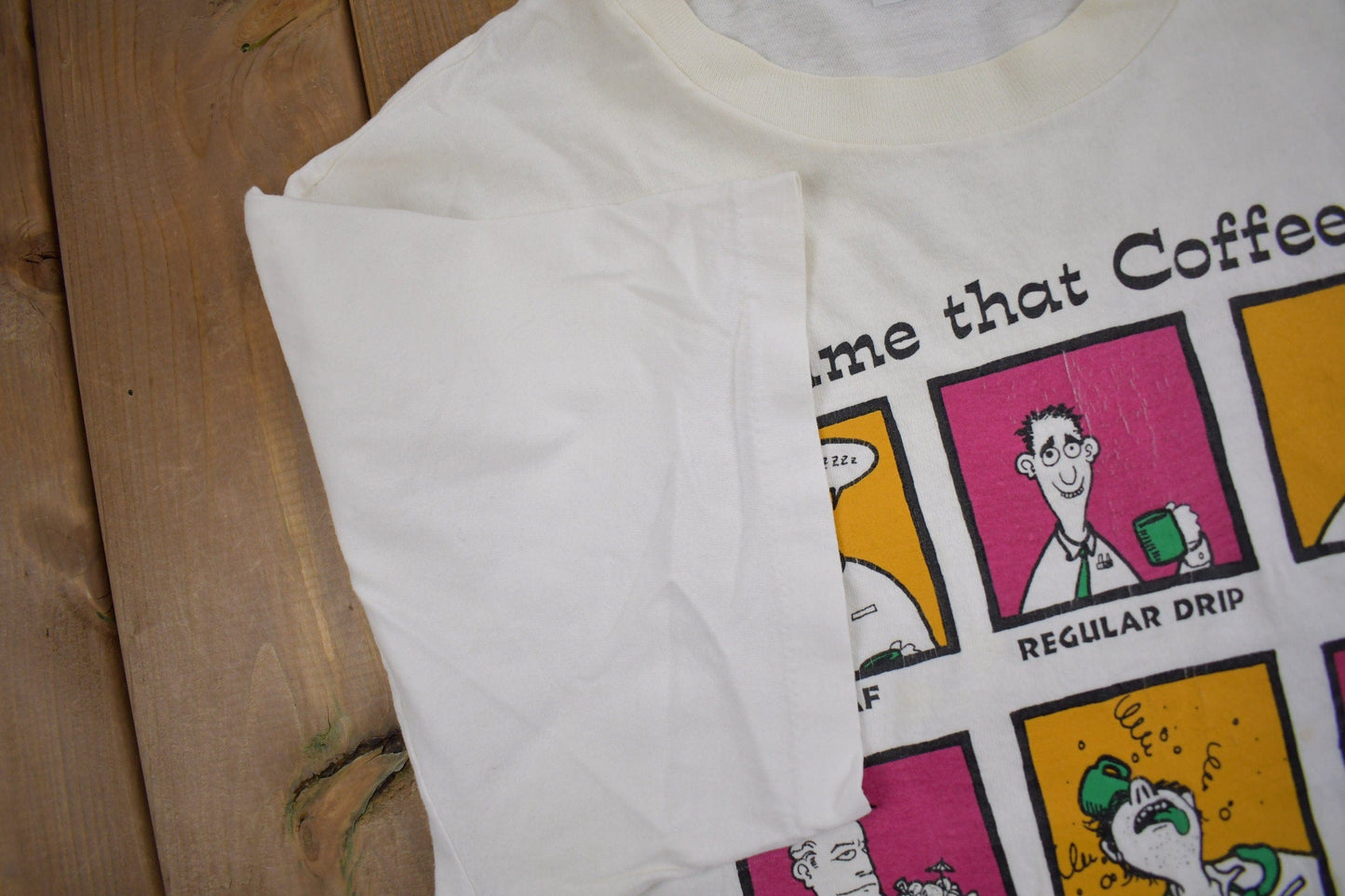 Vintage 1990s Name That Coffee Graphic T Shirt Men's Large from propervintagecanada