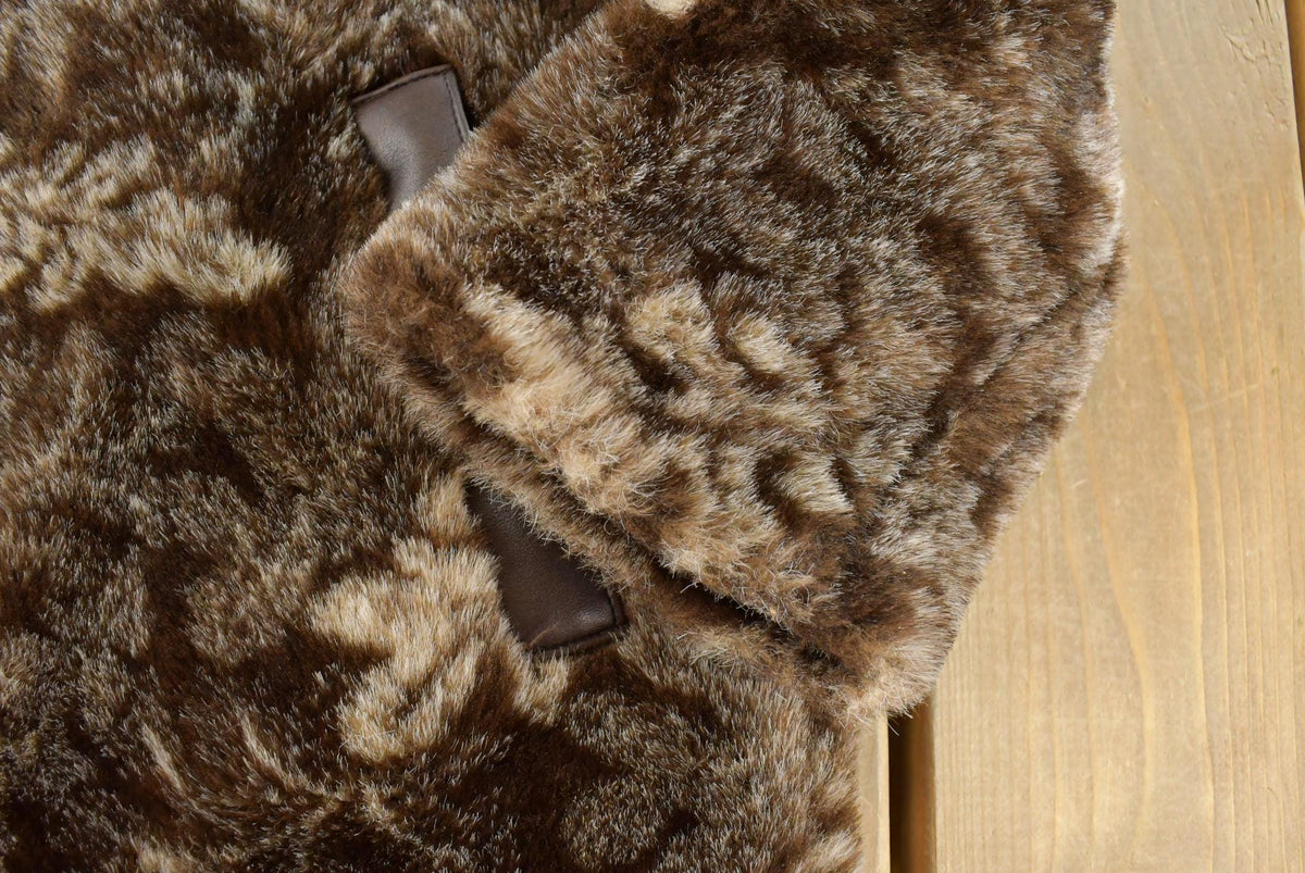 Vintage 1990s Nana Creations Full Zip Hooded Faux Fur Jacket Women's M from propervintagecanada