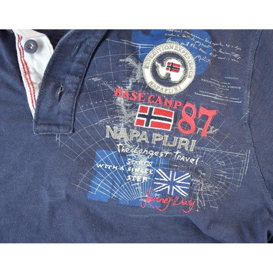 Vintage 1990s Napa Piji Souvenir Single Stitch Graphic Print Polo Shirt Men's Large from propervintagecanada