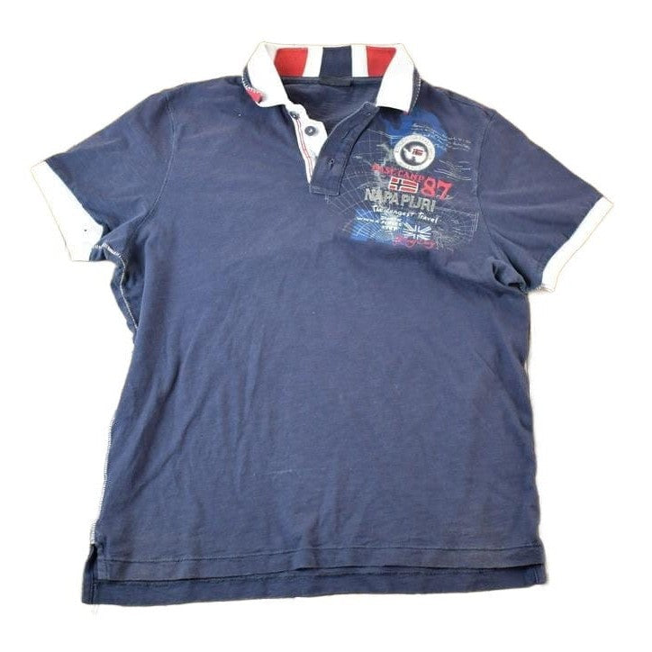 Vintage 1990s Napa Piji Souvenir Single Stitch Graphic Print Polo Shirt Men's Large from propervintagecanada