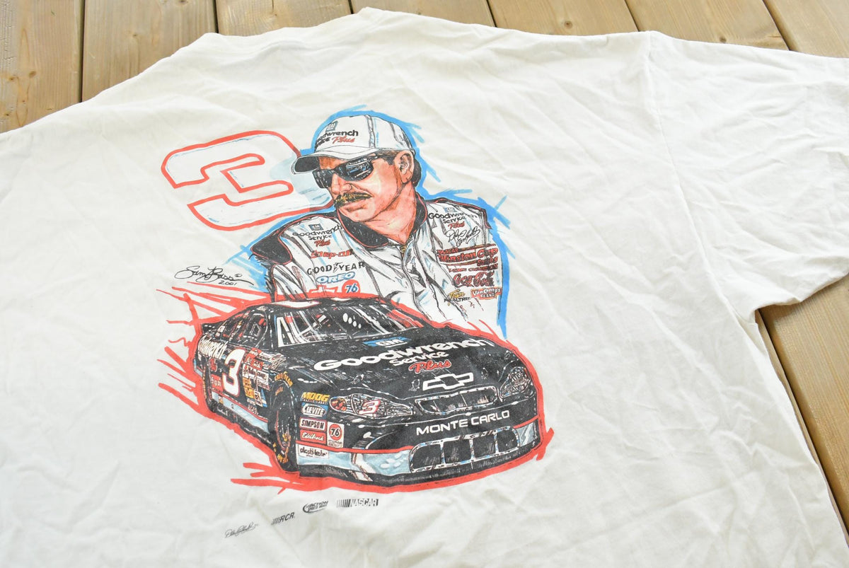 Vintage 1990s NASCAR Dale Earnhardt Graphic Racing T-Shirt Mens 3XL from propervintagecanada