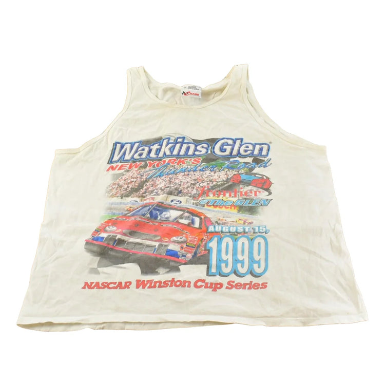 Vintage 1990s Nascar Watkins Glen All Over Print Racing Graphic Tank Top Men's XL from propervintagecanada