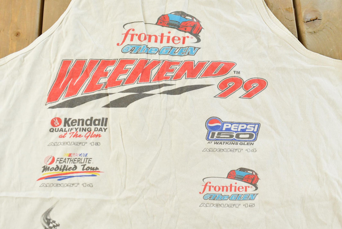 Vintage 1990s Nascar Watkins Glen All Over Print Racing Graphic Tank Top Men's XL from propervintagecanada