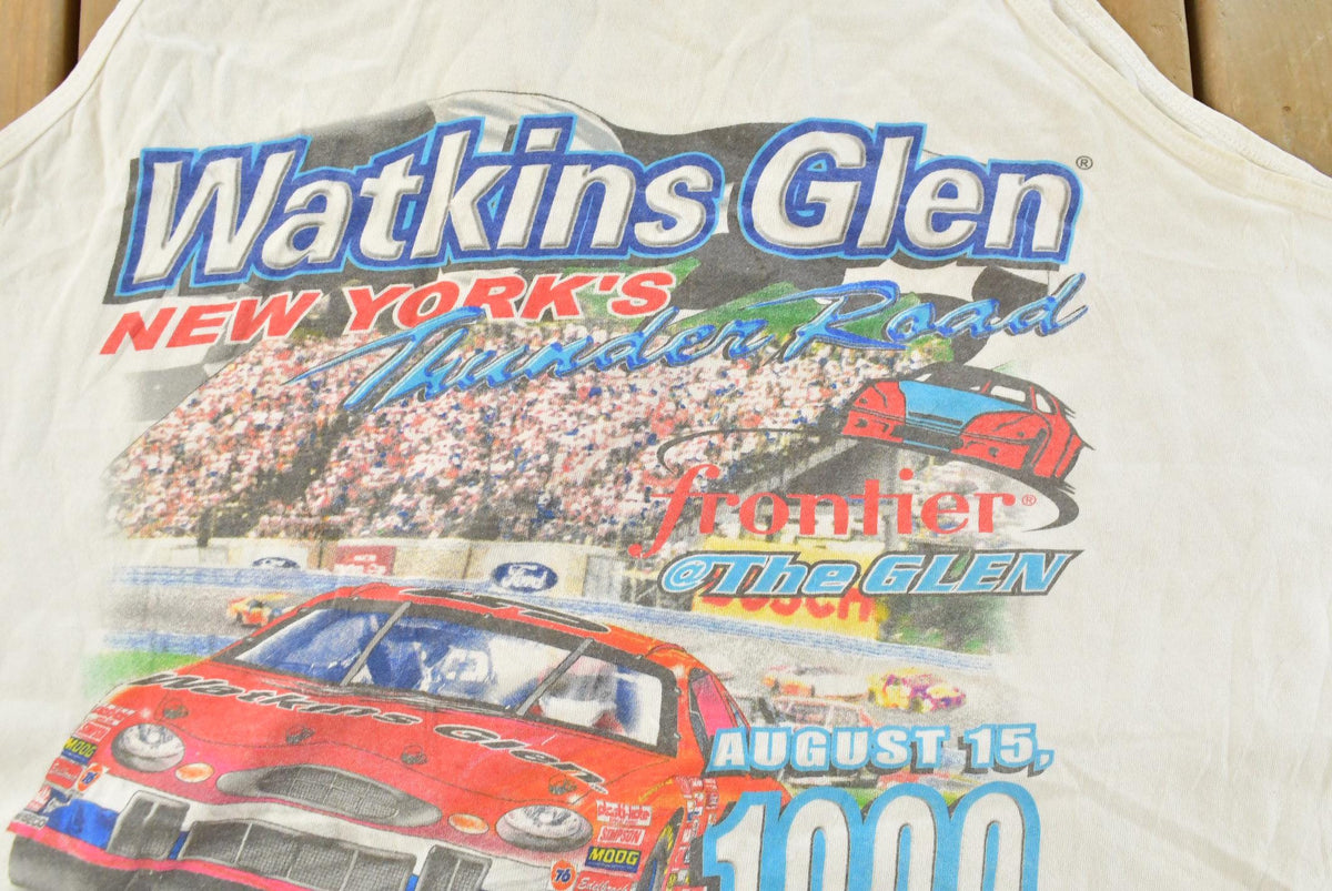 Vintage 1990s Nascar Watkins Glen All Over Print Racing Graphic Tank Top Men's XL from propervintagecanada