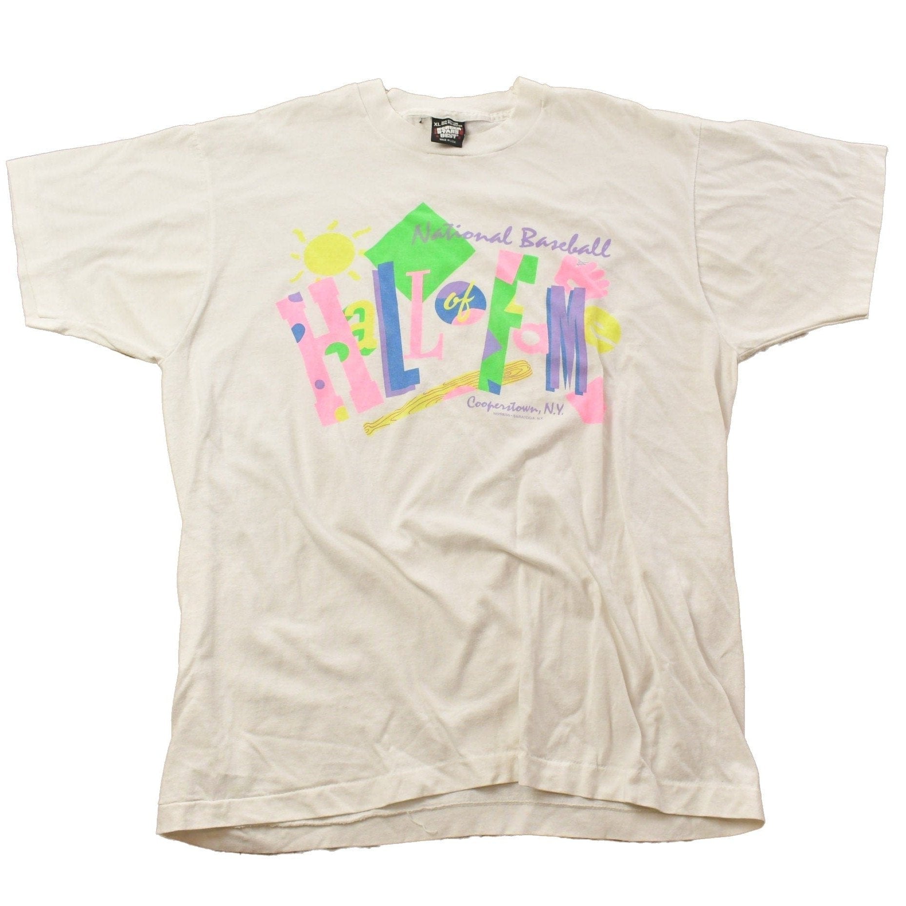Vintage 1990s National Baseball Hall Of Fame Graphic T-Shirt Men's Large from propervintagecanada