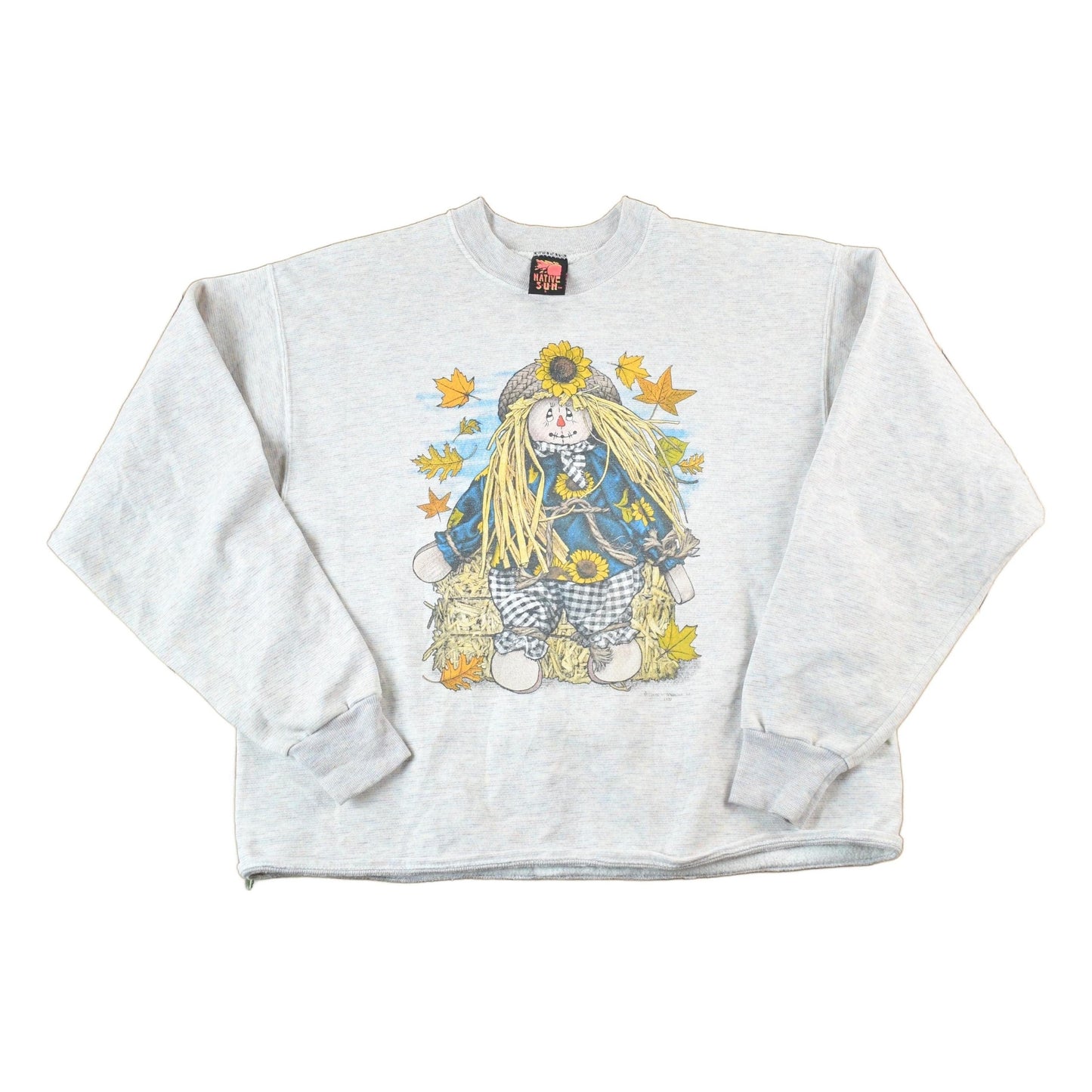 Vintage 1990s Native Sun Scarecrow Crewneck Sweatshirt Womens M from propervintagecanada