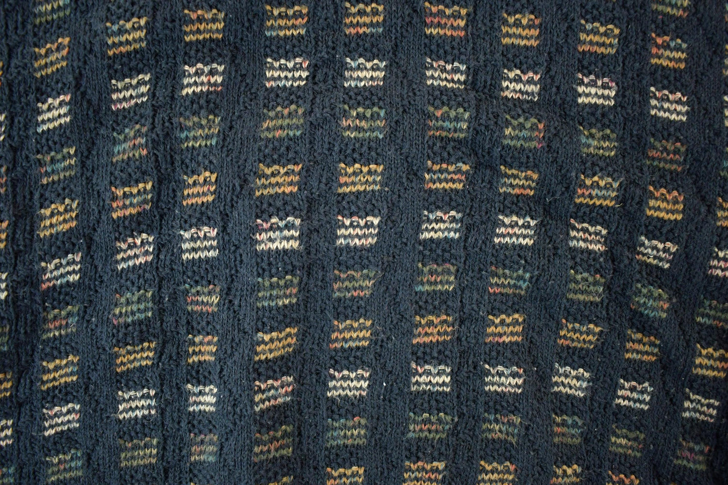 Vintage 1990s Natural Issue Abstract Pattern Knit Crewneck Sweater Men's Large from propervintagecanada