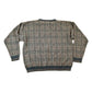 Vintage 1990s Natural Issue Knit Abstract Pattern Crewneck Sweater Men's XL from propervintagecanada