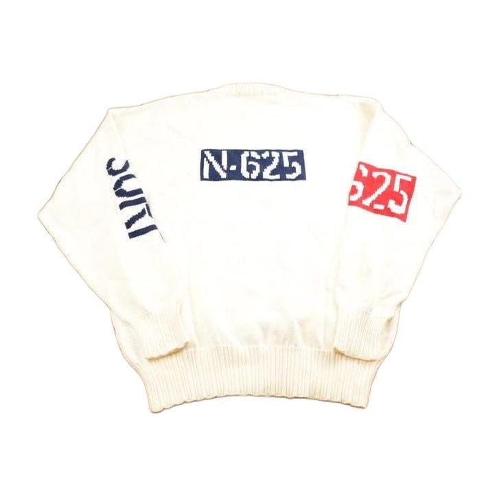 Vintage 1990s Nautica All Over Print Knit Crewneck Sweater Men's Medium from propervintagecanada