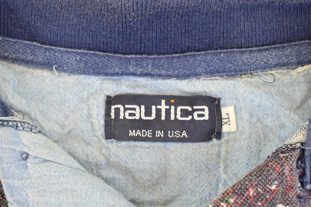 Vintage 1990s Nautica Boating Quarter Button Shirt Men's M from propervintagecanada