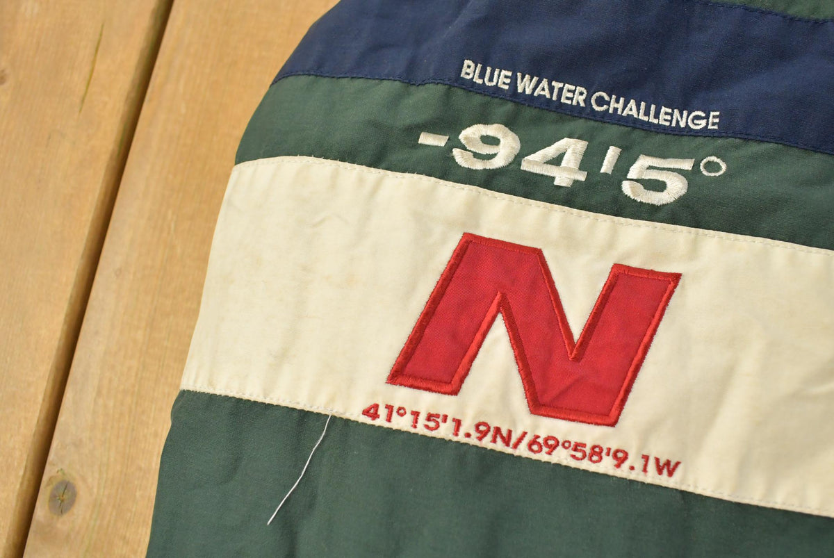 Vintage 1990s Nautica Cold Water Challenge Reversible Fleece Jacket Men's 2XL / Embroidered Logo / Athletic Winter Sailing / Streetwear from propervintagecanada