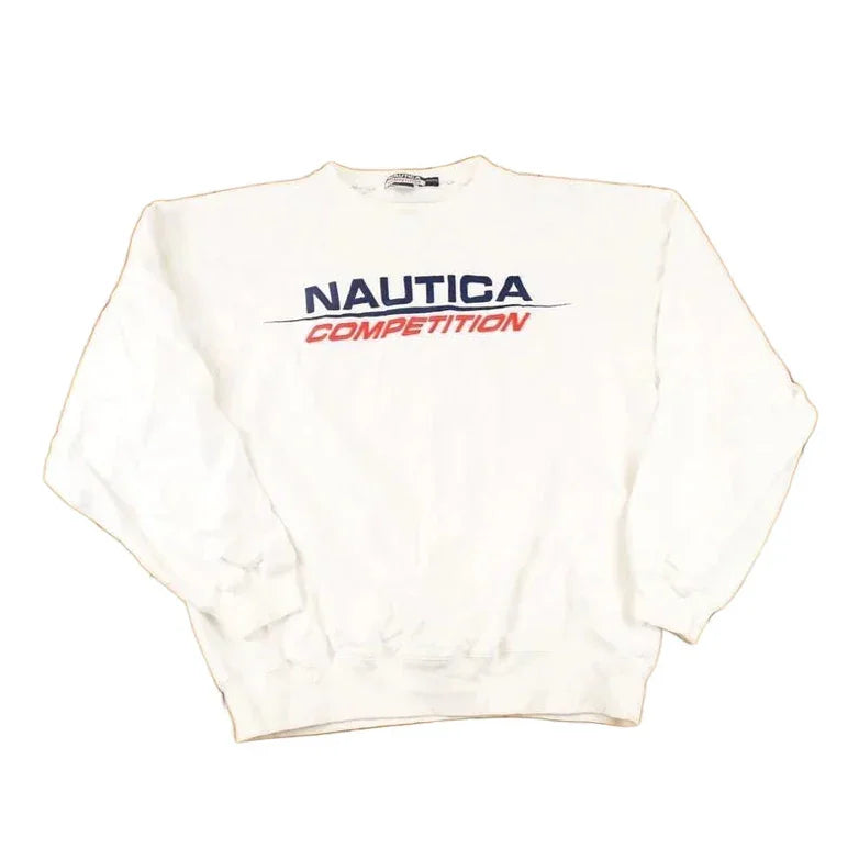 Vintage 1990s Nautica Competition Embroidered Crewneck Sweatshirt Mens XL from propervintagecanada