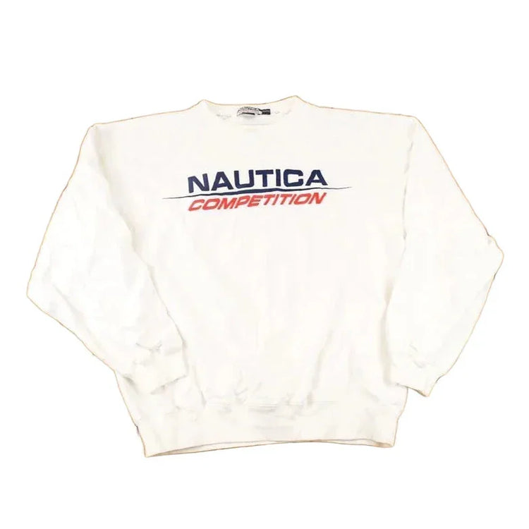 Vintage 1990s Nautica Competition Embroidered Crewneck Sweatshirt Mens XL from propervintagecanada