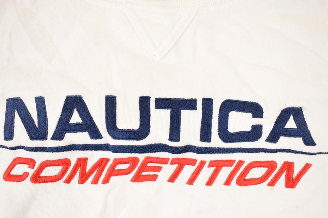 Vintage 1990s Nautica Competition Embroidered Crewneck Sweatshirt Mens XL from propervintagecanada
