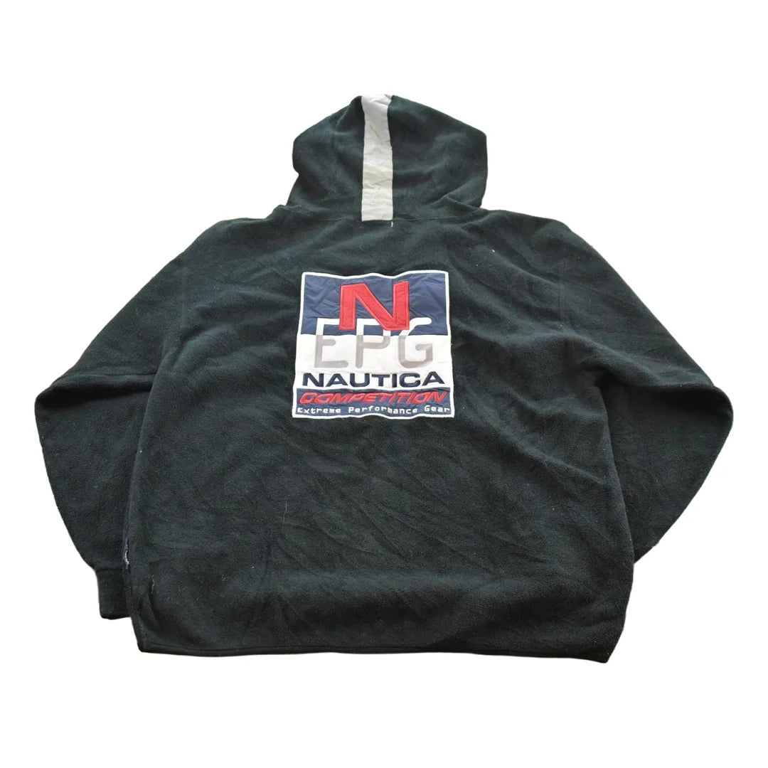 Vintage 1990s Nautica Competition EPG Fleece Hoodie Sweatshirt Mens Men's 2XL from propervintagecanada