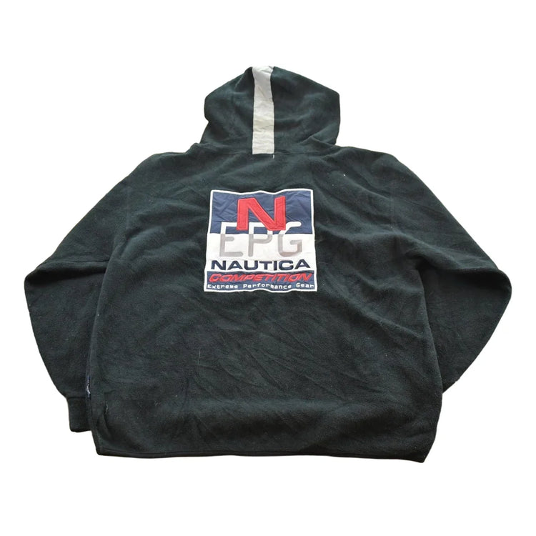 Vintage 1990s Nautica Competition EPG Fleece Hoodie Sweatshirt Mens Men's 2XL from propervintagecanada