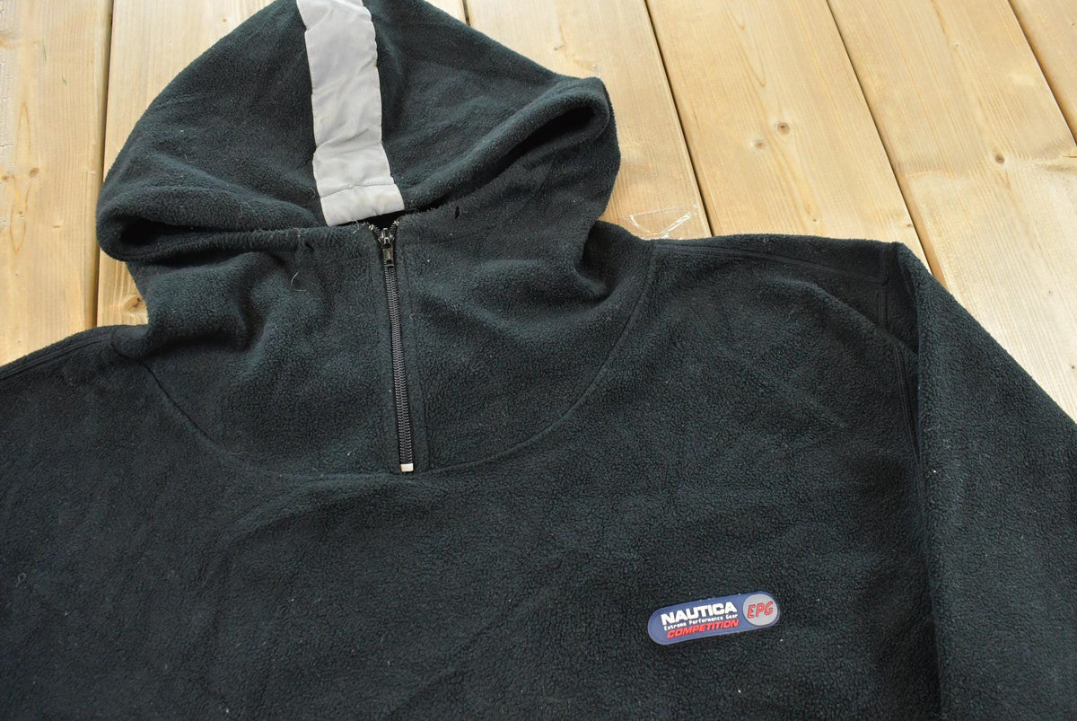 Vintage 1990s Nautica Competition EPG Fleece Hoodie Sweatshirt Mens Men's 2XL from propervintagecanada