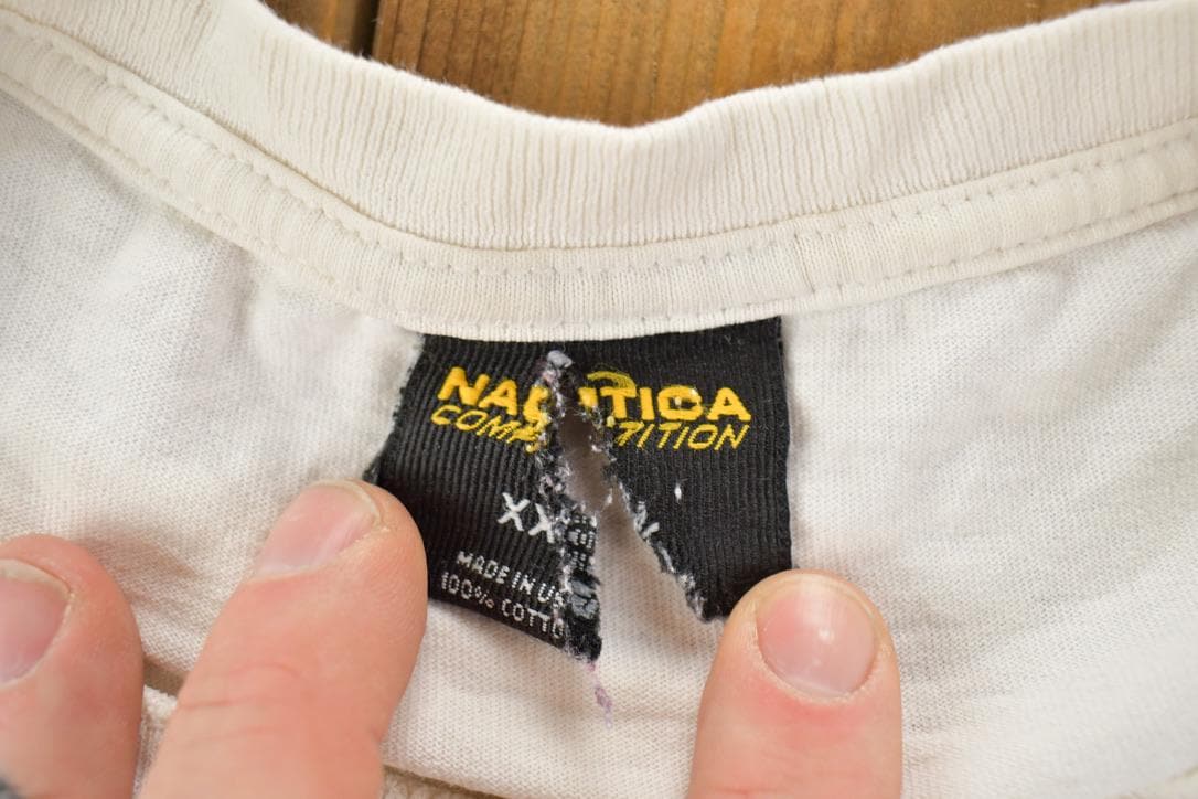 Vintage 1990s Nautica Competition Graphic T-Shirt Men's 2XL from propervintagecanada