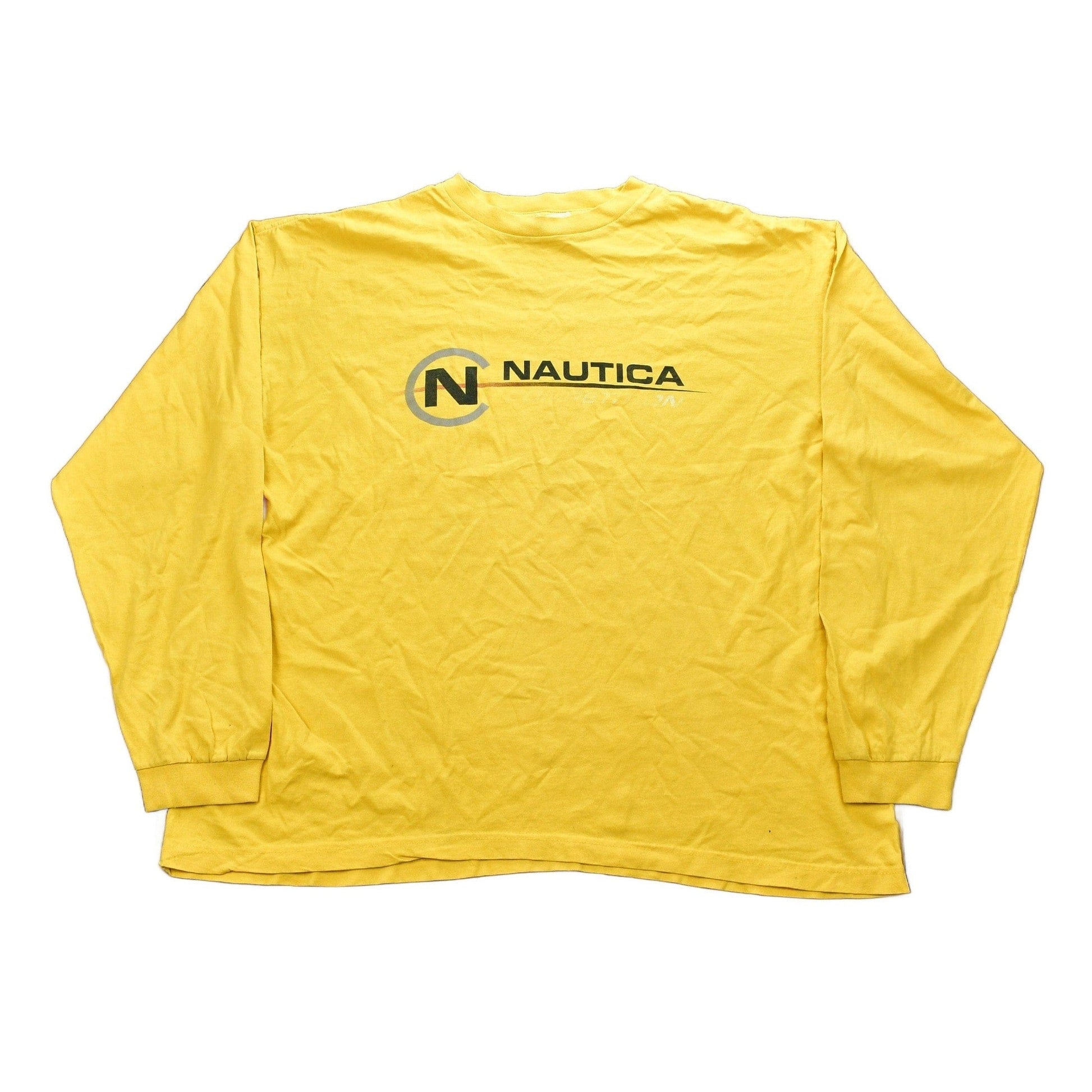 Vintage 1990s Nautica Competition Long Sleeve Graphic T-Shirt Men's 2XL from propervintagecanada