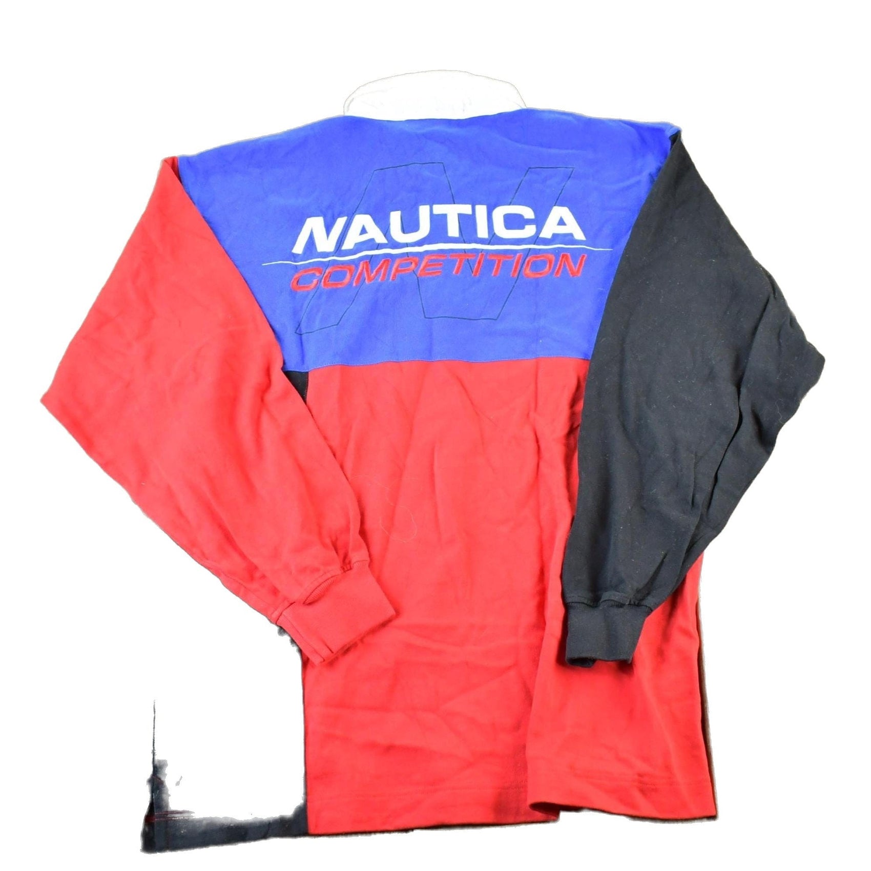 Vintage 1990s Nautica Competition Quarter Button Up Sailing Polo Long Sleeve Shirt Men's XL from propervintagecanada