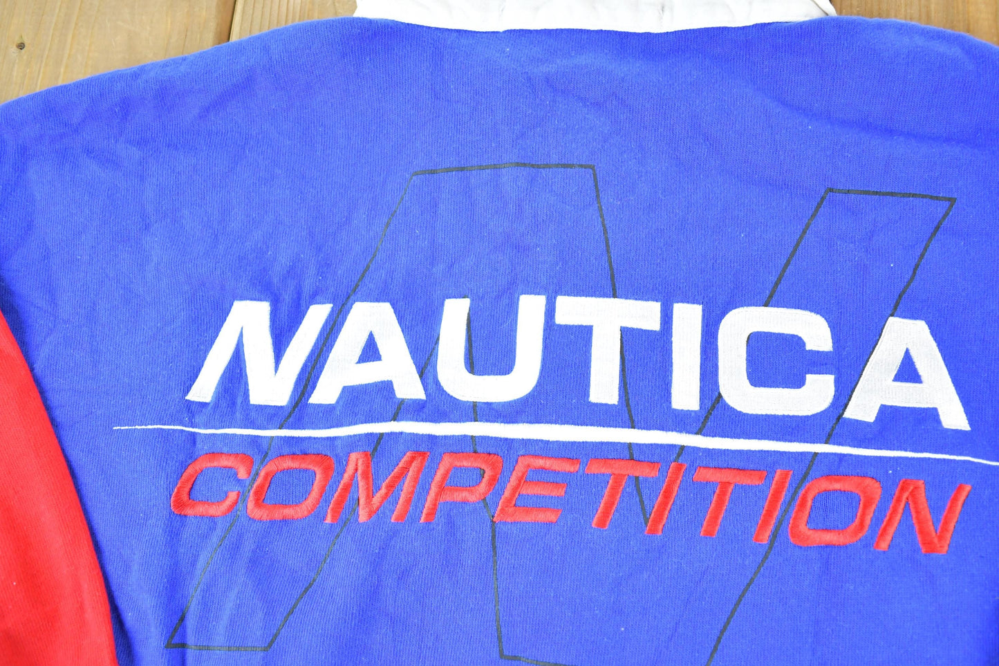 Vintage 1990s Nautica Competition Quarter Button Up Sailing Polo Long Sleeve Shirt Men's XL from propervintagecanada