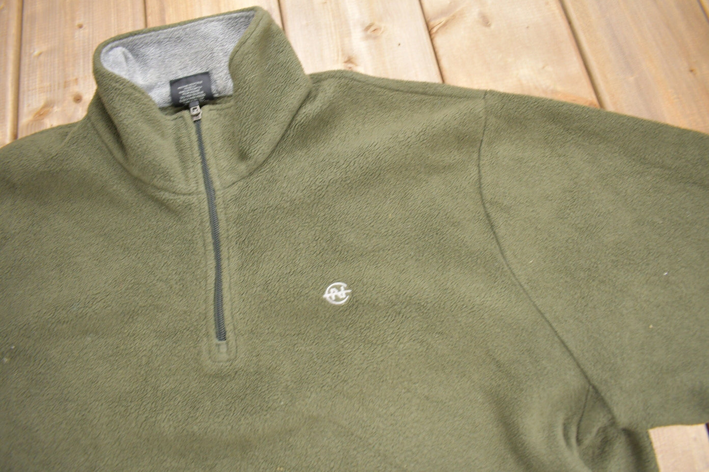 Vintage 1990s Nautica Competition Quarter Zip Fleece Sweater from propervintagecanada