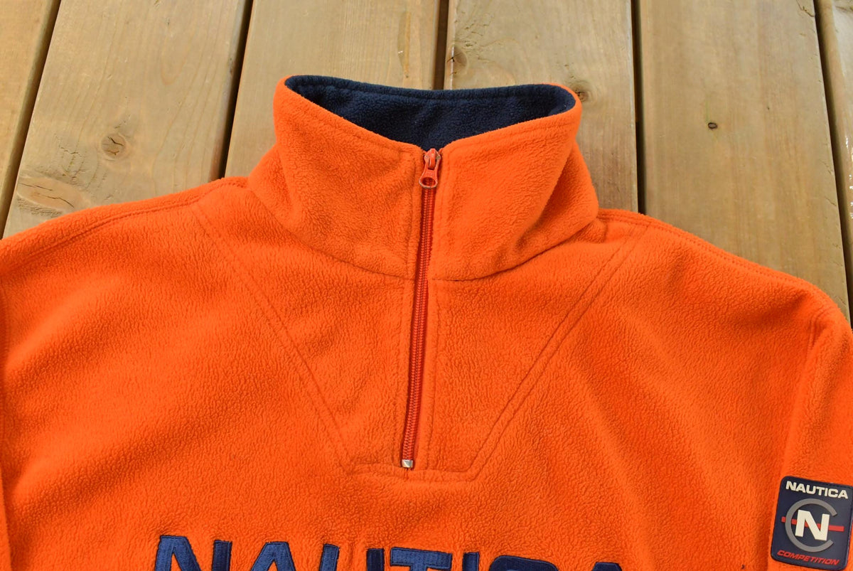 Vintage 1990s Nautica Competition Quarter Zip Fleece Sweater Men's L from propervintagecanada