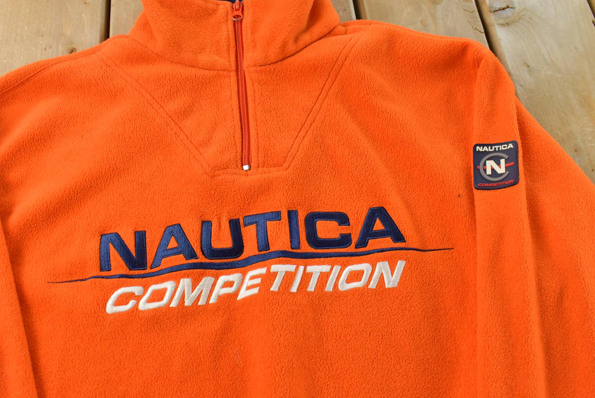 Vintage 1990s Nautica Competition Quarter Zip Fleece Sweater Men's L from propervintagecanada