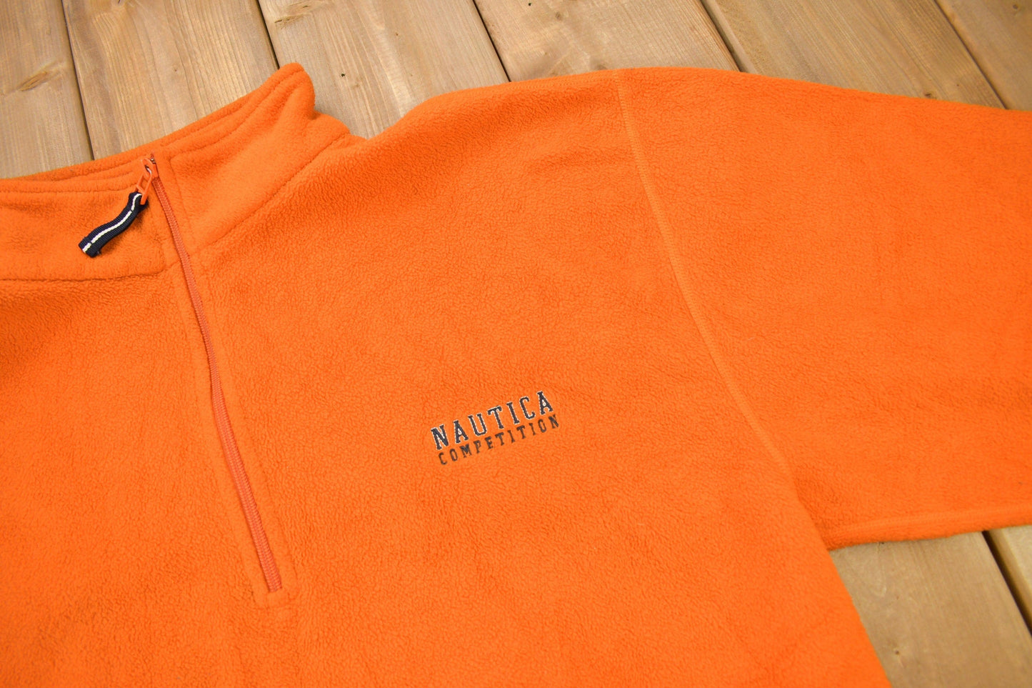Vintage 1990s Nautica Competition Quarter Zip Fleece Sweater Men's Large from propervintagecanada