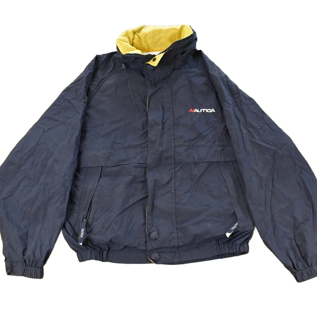 Vintage 1990s Nautica Full Zip Windbreaker Jacket Men's Medium from propervintagecanada