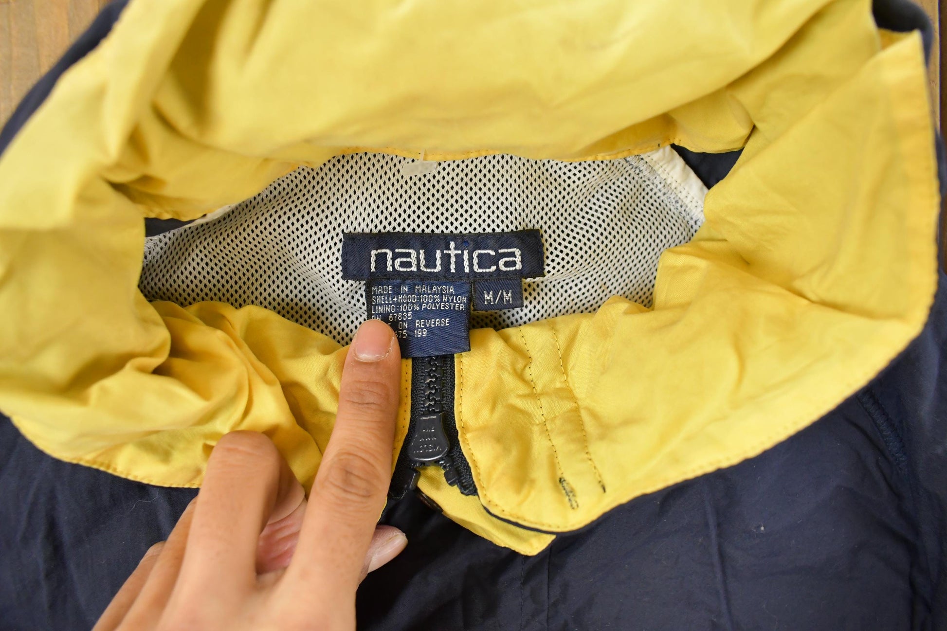 Vintage 1990s Nautica Full Zip Windbreaker Jacket Men's Medium from propervintagecanada